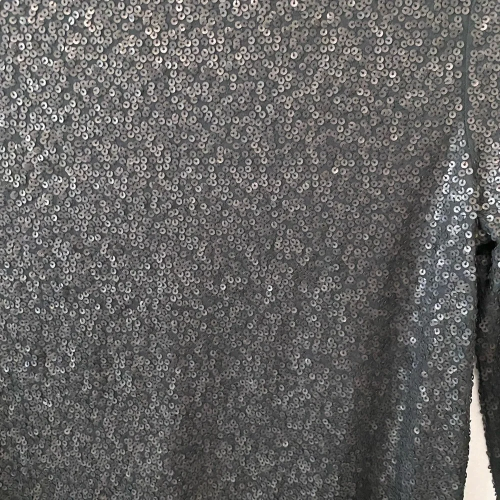 J. Crew Black Sequin Satin top